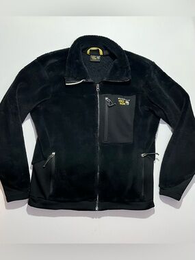 Mountain Hardwear Fleece Sherpa Full Zip Jacket, Deep Pile, Women’s Large, Black